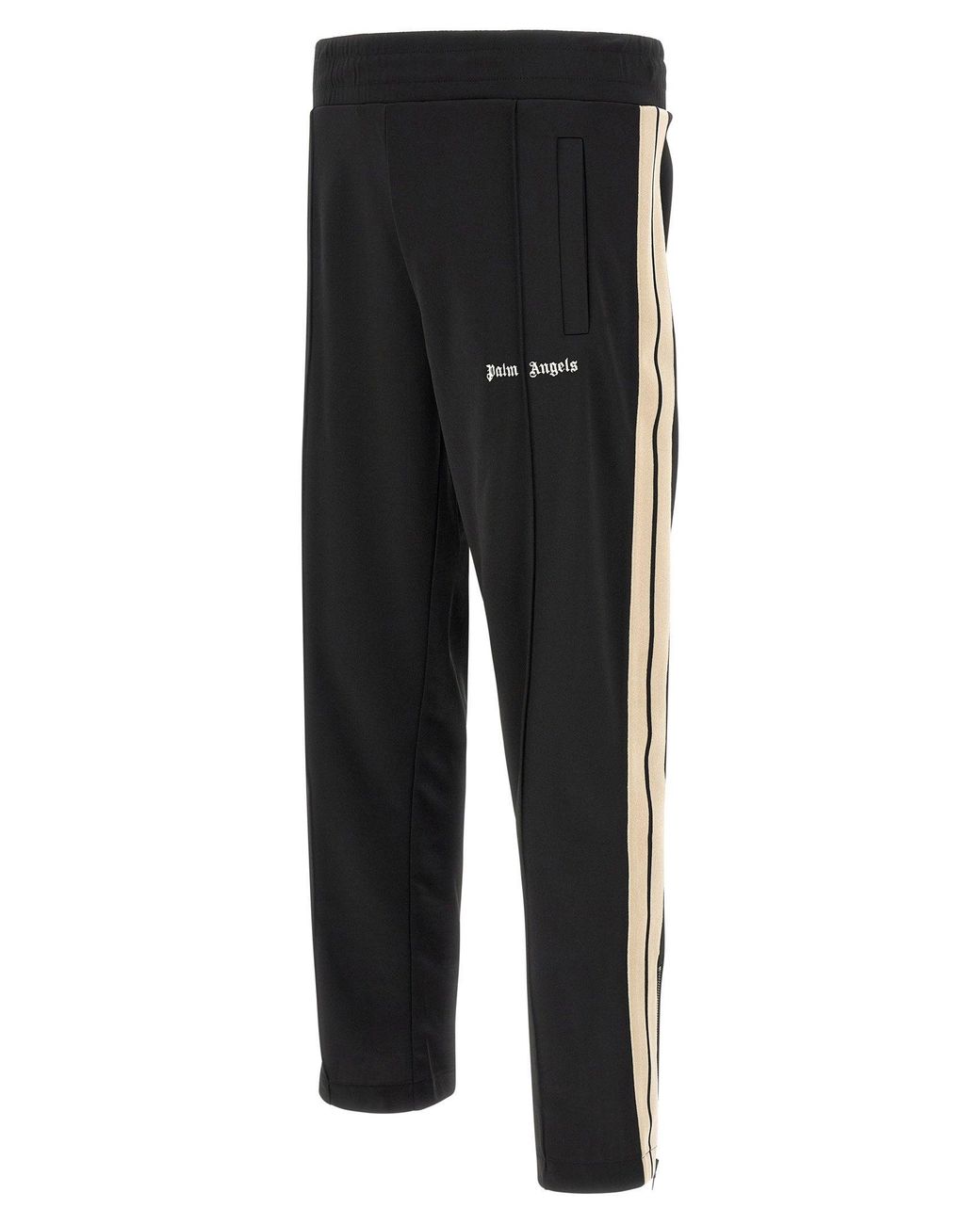 Palm Angels Black Logo-Embroidered Track Pants for men