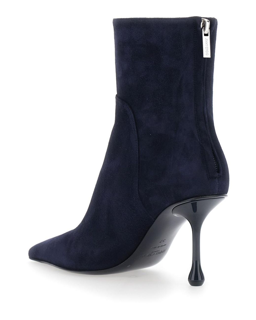 Jimmy Choo Blue Boots Cycas Ab 80 Suede Lamb Leather