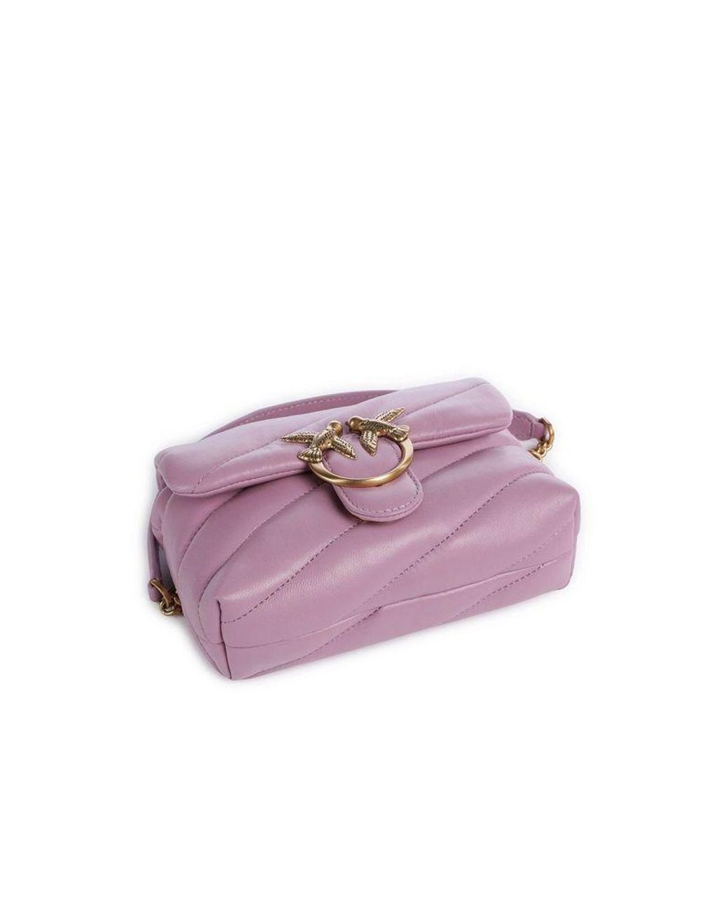 Pinko Purple Shoulder Bag Sheepskin Leather Shoulder-Bags