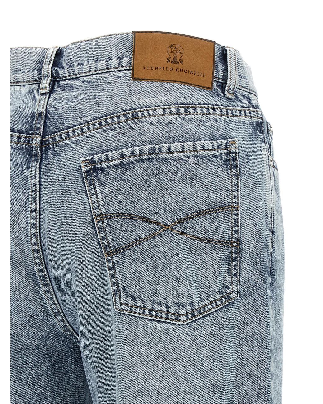 Brunello Cucinelli Blue Five-Pocket Jeans for men