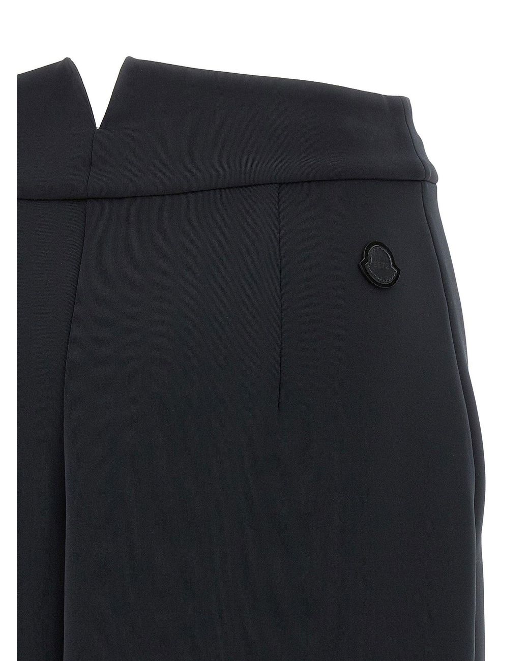 Moncler Genius Black Scuba-Effect Midi Skirt