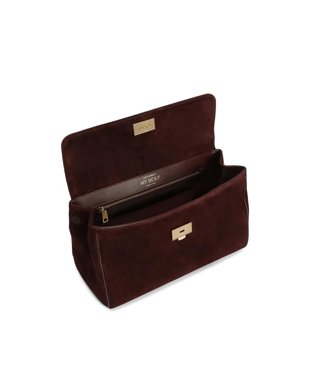 Dolce & Gabbana Brown Leather Tote Bag My Sicily Calfskin