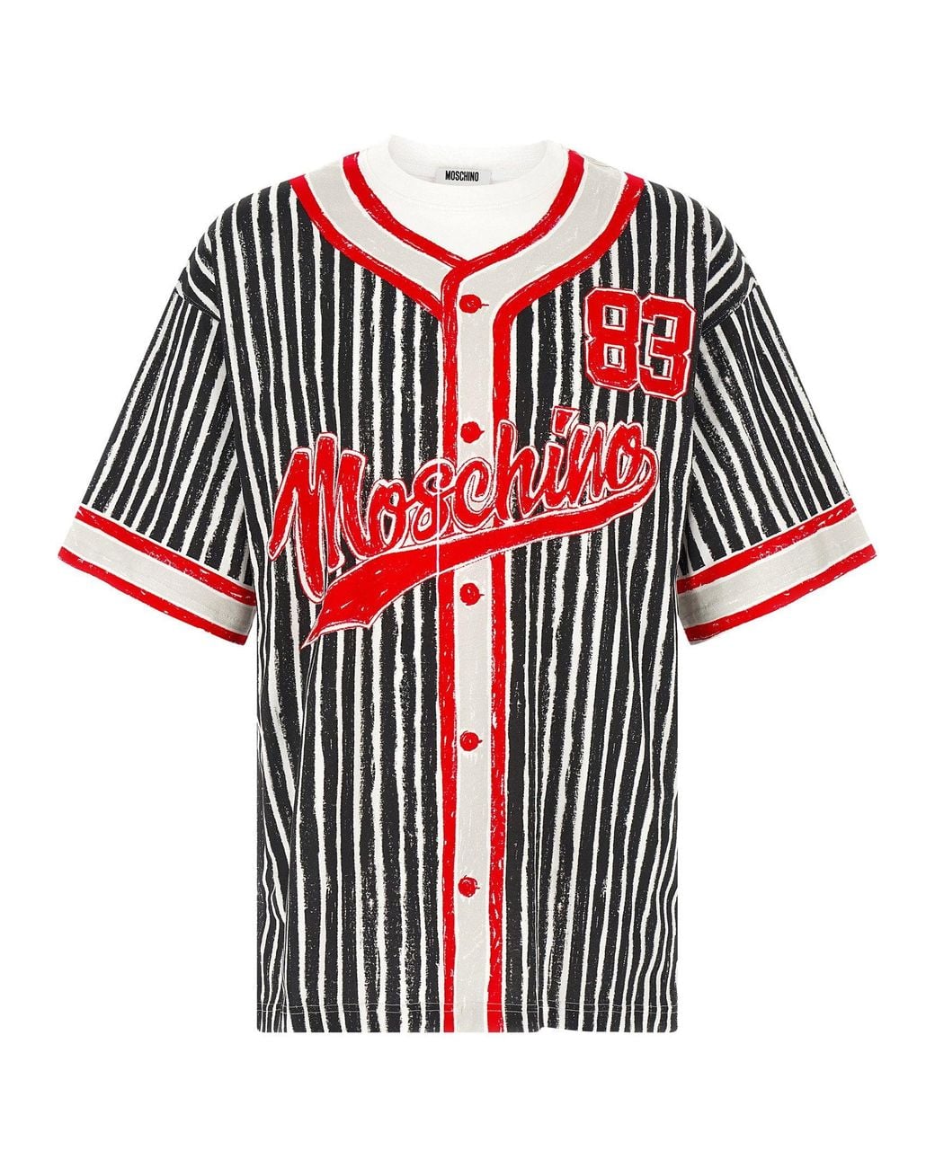 Moschino Red Trompe-L'Œil Print T-Shirt