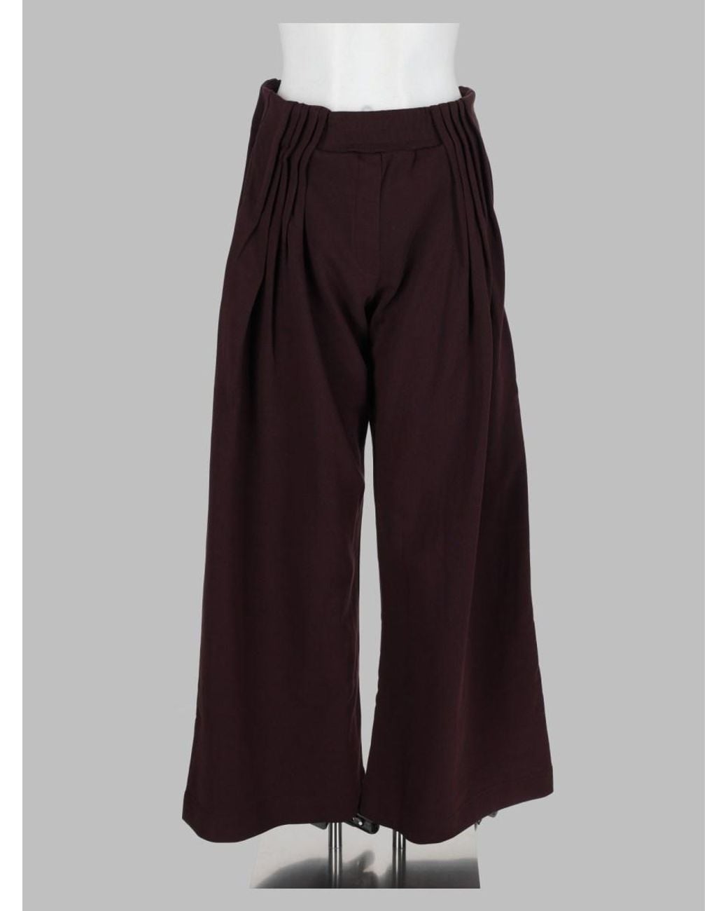 Dries Van Noten Red Cotton Jersey Trousers