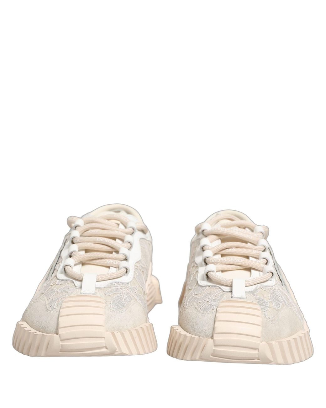 Dolce & Gabbana Natural Lace Ns1 Low Top Sneaker Sports Shoes