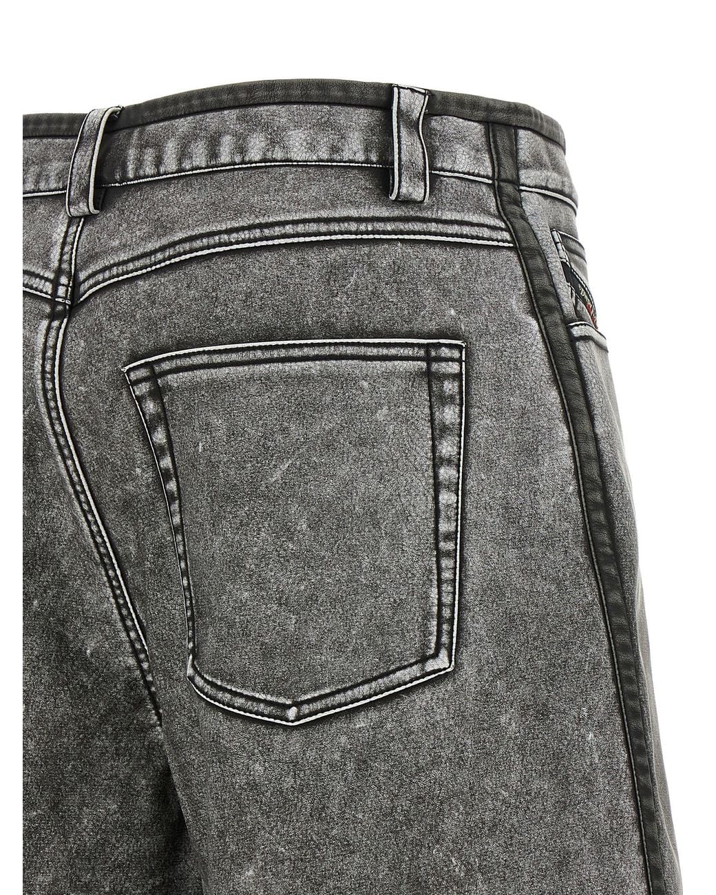 DIESEL Gray Polyethylene Bermuda Shorts