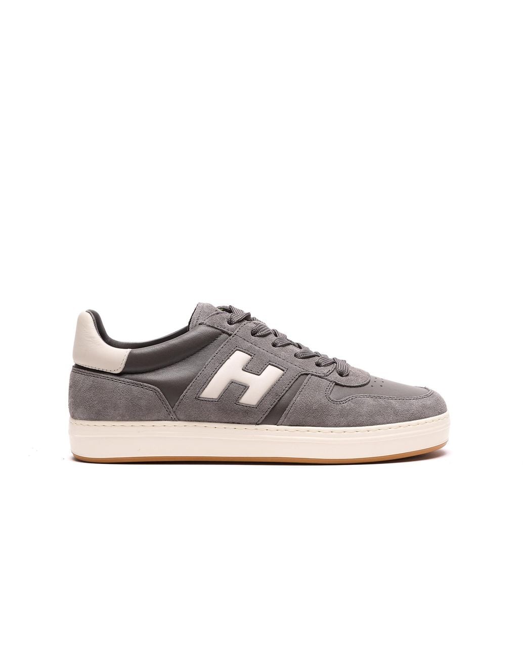 Hogan Gray Sneakers Leather And Suede for men