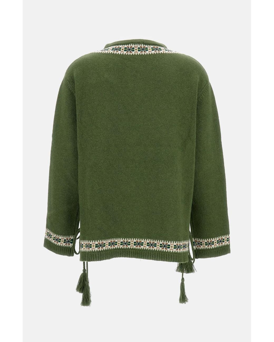 Bode Green Moritz Sweater