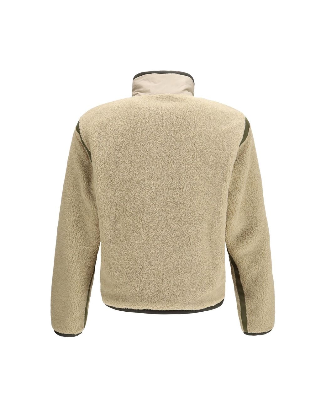 Moncler Natural Reversible Teddy Fleece Sweatshirt Acrylic Sweater for men