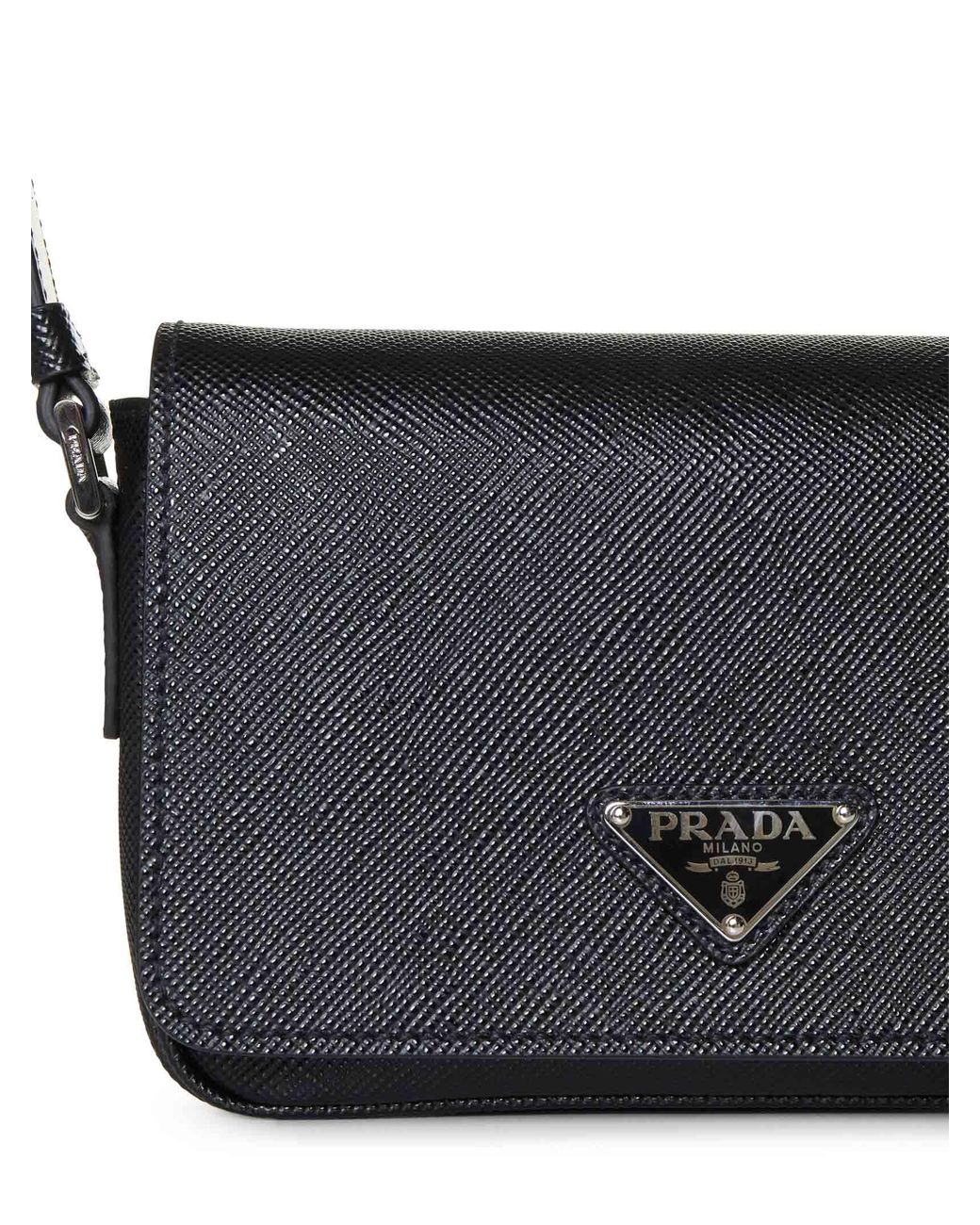 Prada White Shoulder Bag Saffiano Leather Calf for men