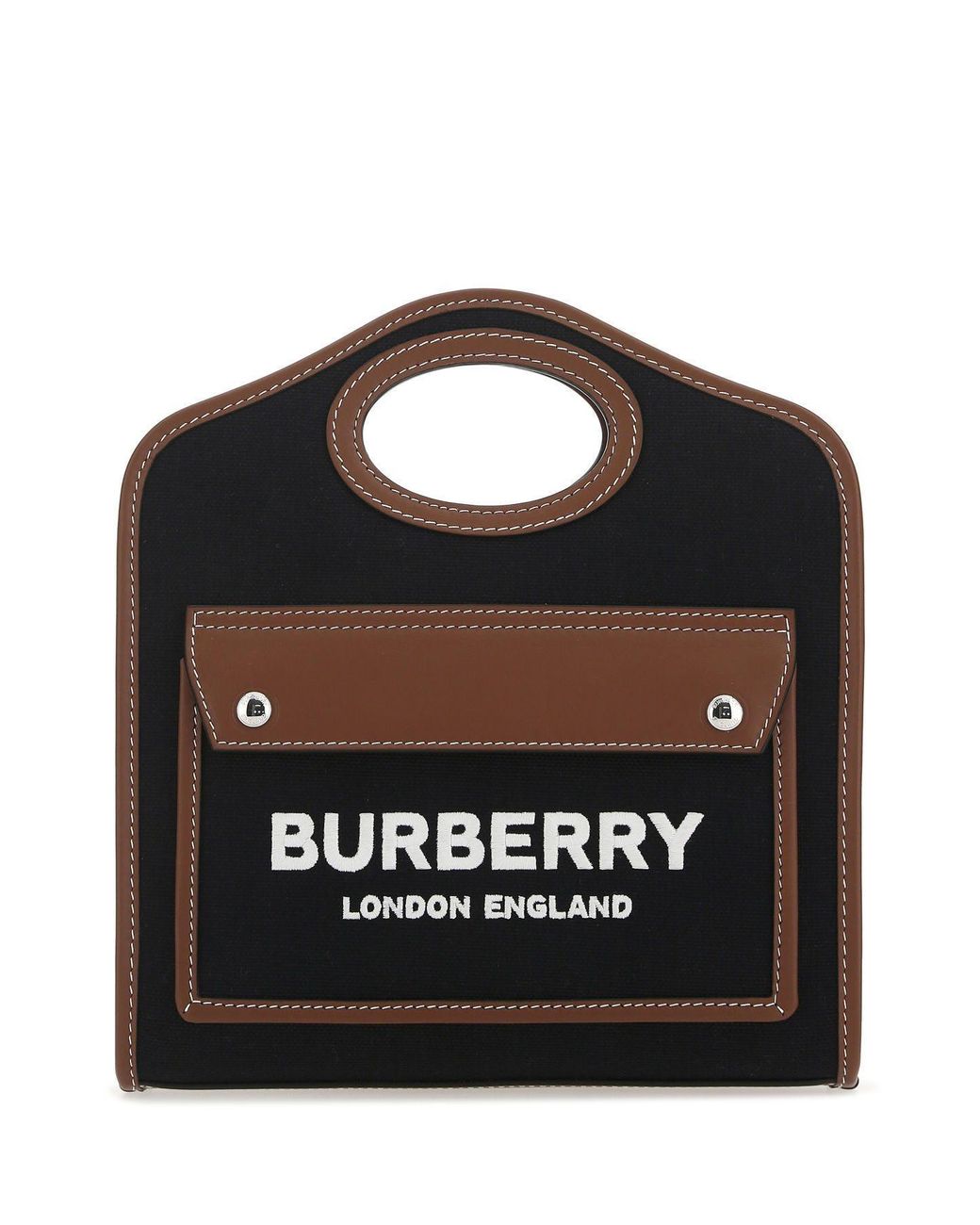 ★関税込★BURBERRY★Mini Two-toneトートバッグ★ ミニ ツートン キャンバス＆レザー フレヤトート | 商品詳細