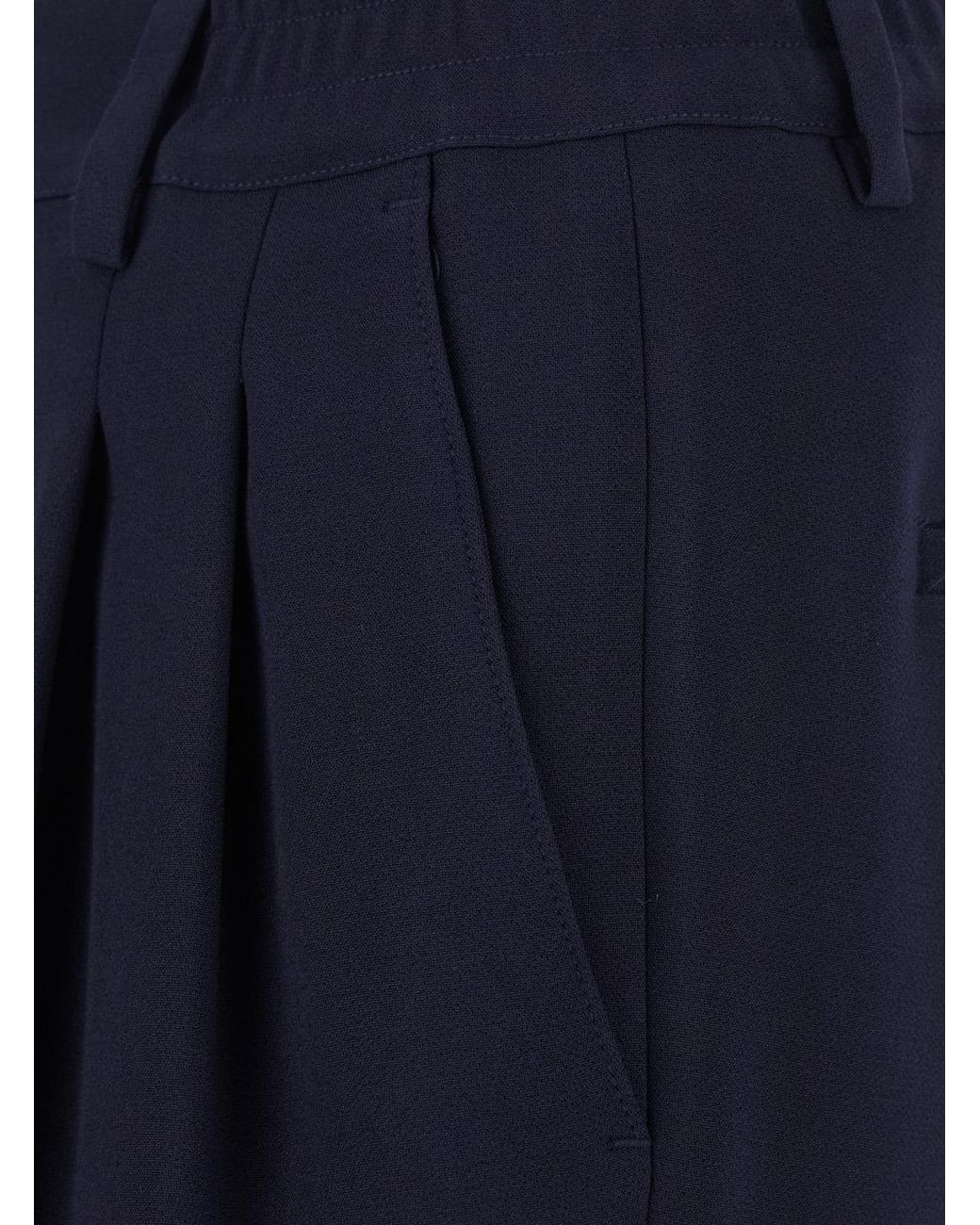 Low Brand Blue Pants With Elastic Waist And Belt Loops for men