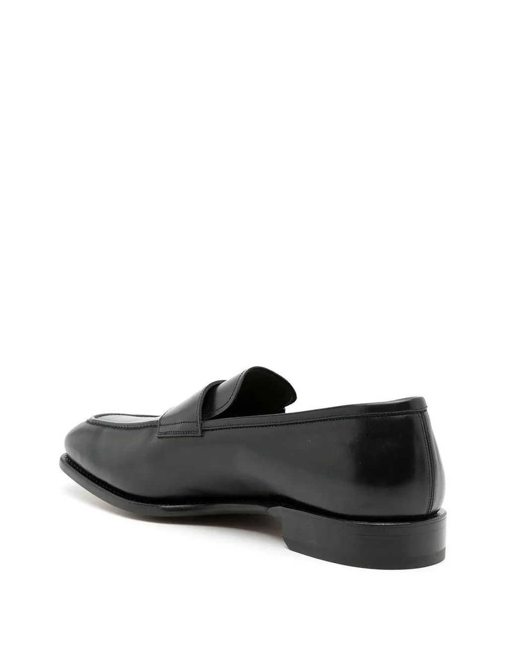 Ferragamo Black Ferragamo Leather Penny Loafers for men