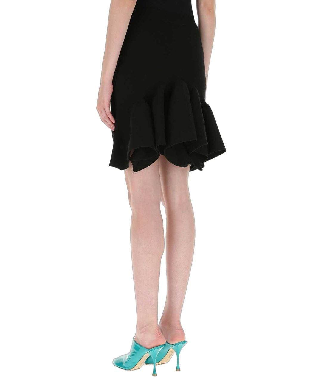 Bottega Veneta Black Bottega Veneta Wool Flared Skirt