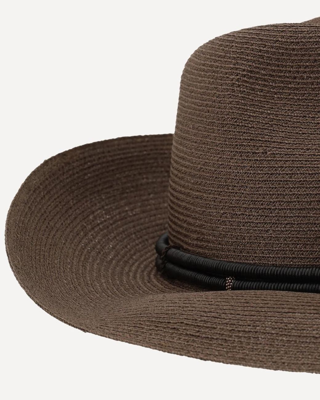 Brunello Cucinelli Brown Woven Straw Hat
