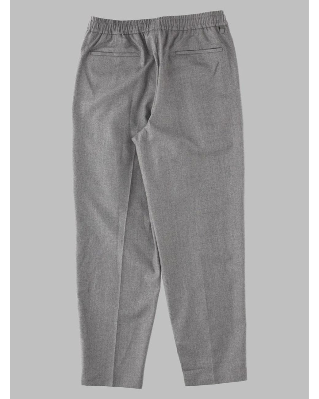 BE ABLE Gray Trousers Baddy Virgin Wool Elastane for men
