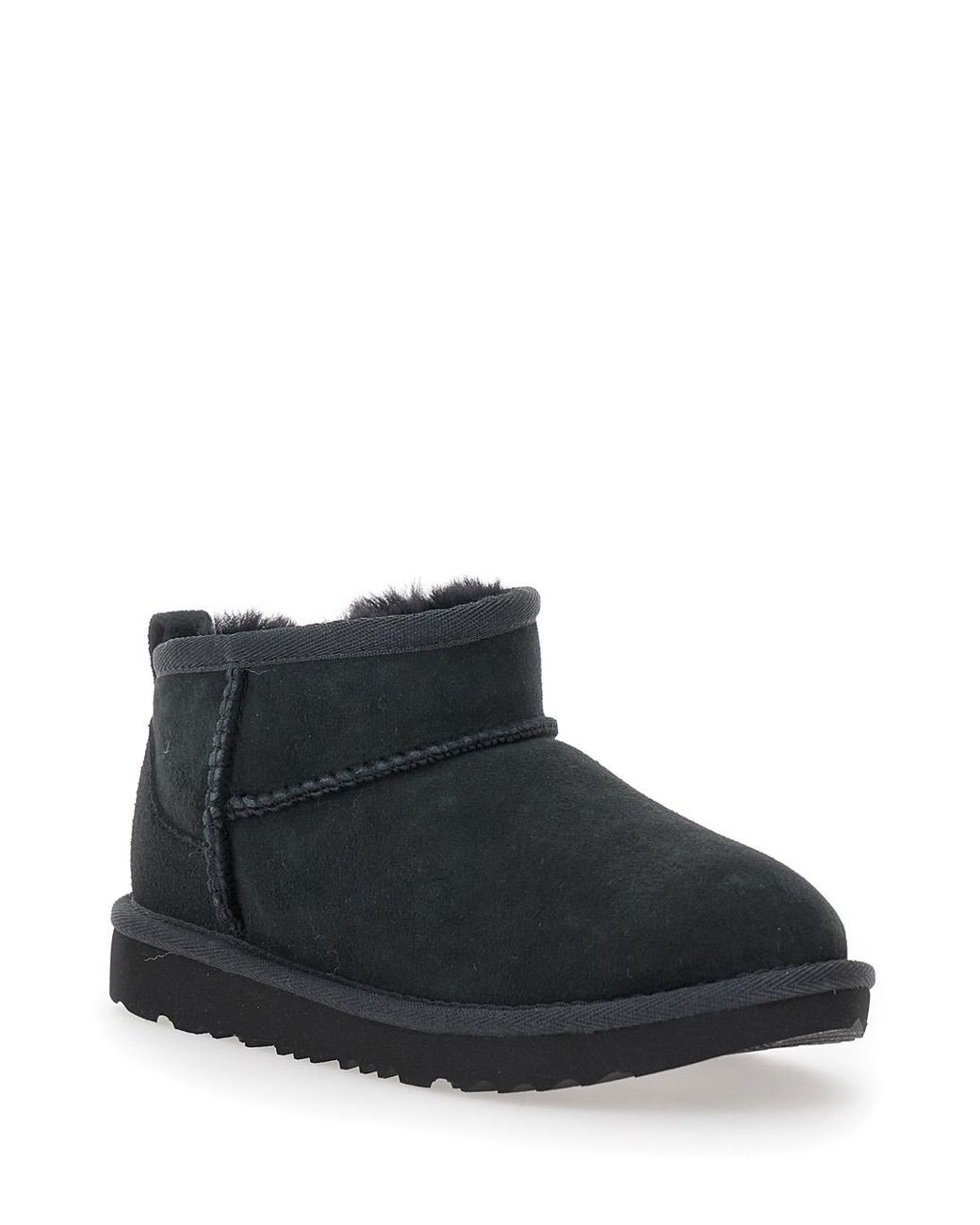 Ugg Black Ankle Boots Ultra Mini Suede