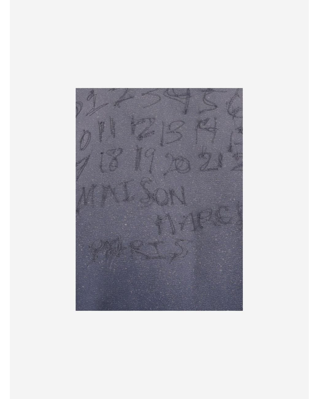 Maison Margiela Blue Cotton Sweatshirt With Logo