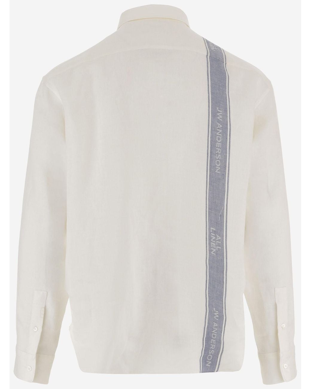 J.W. Anderson White Linen Shirt With Logo for men