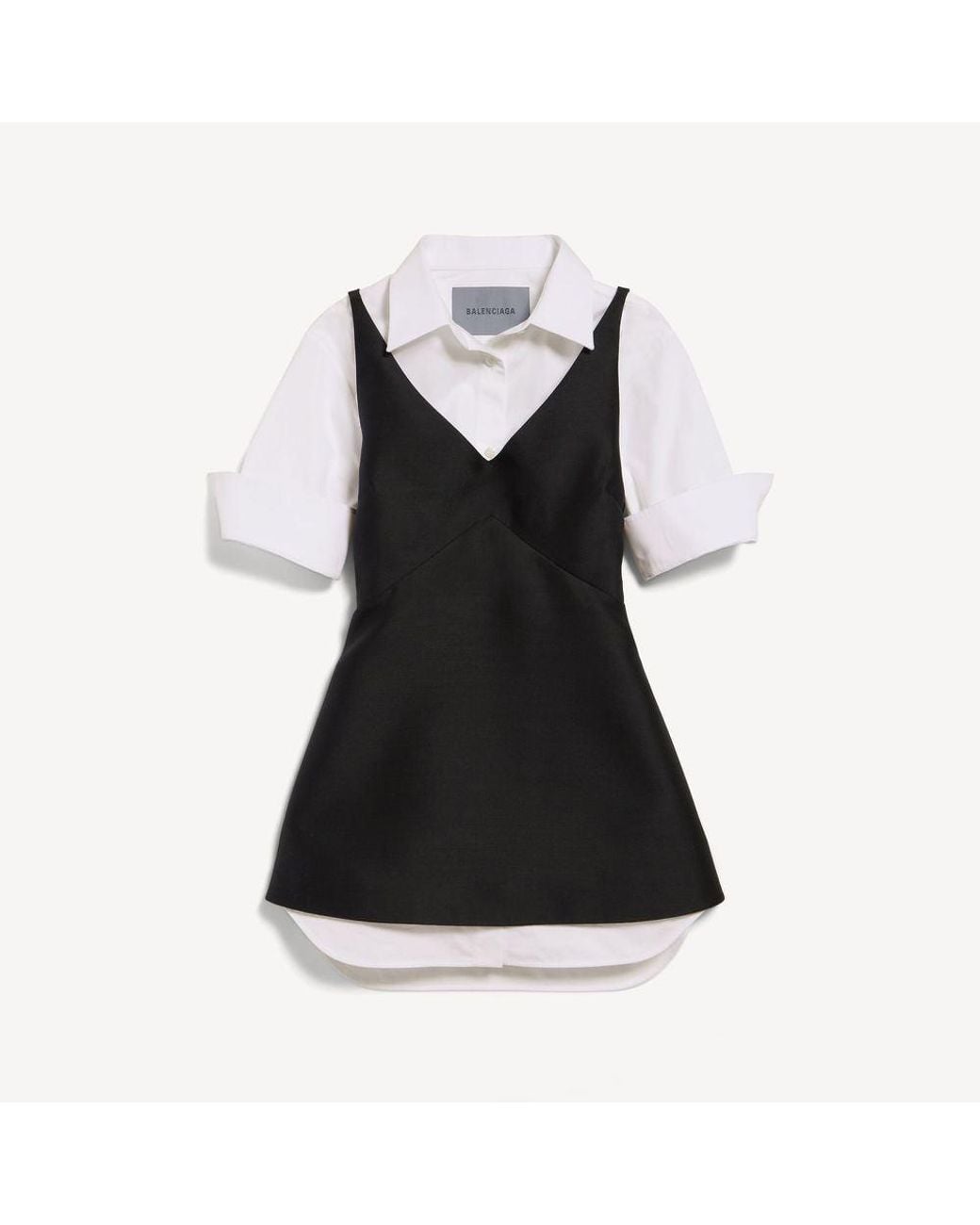 Balenciaga Black Balenciaga Hybrid Shirt Dress