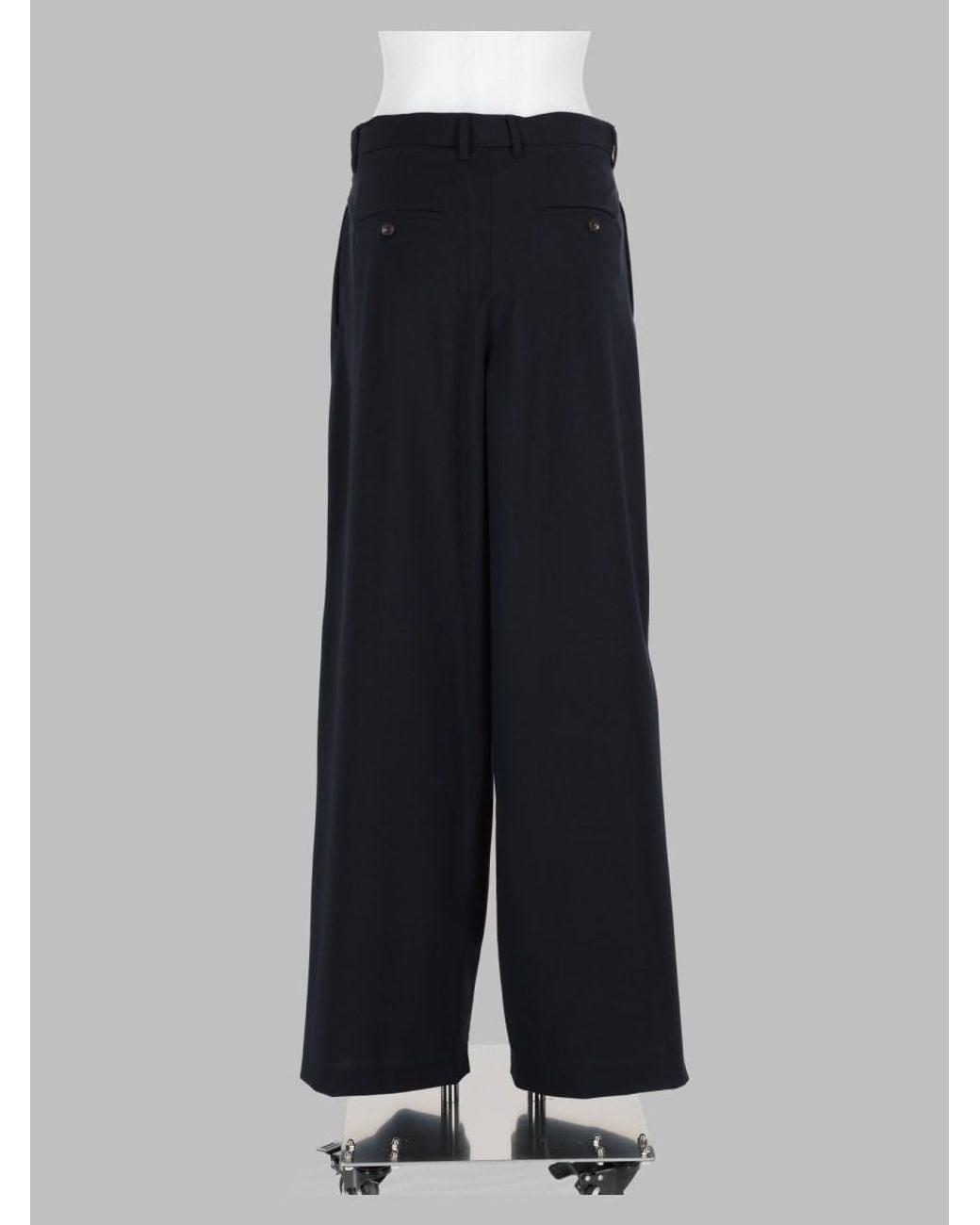 Max Mara Black Wide-Leg Wool Trousers Virgin