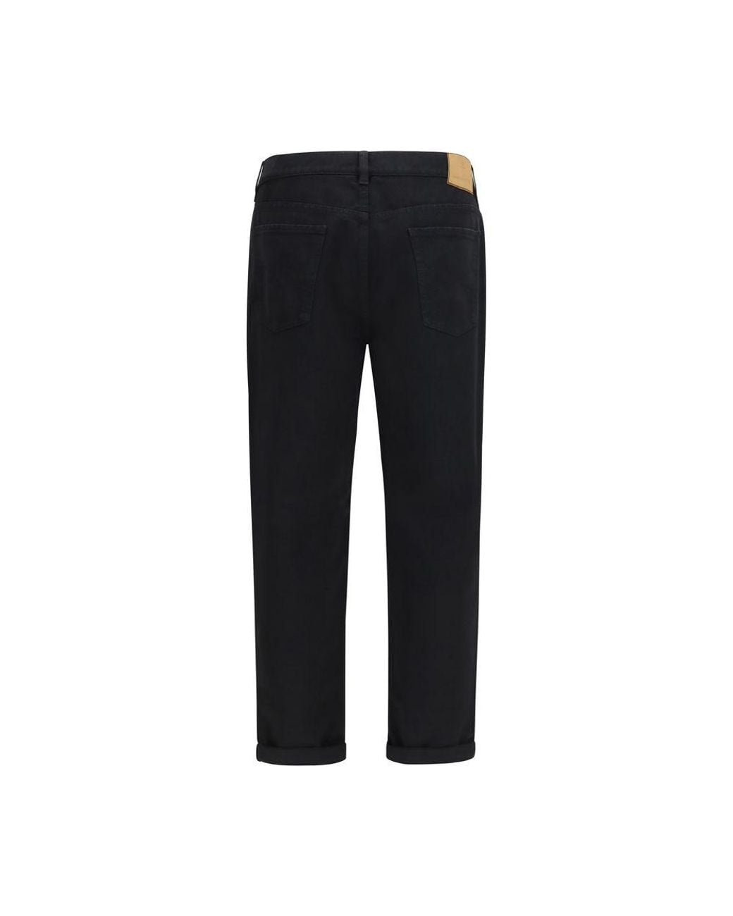 Brunello Cucinelli Black Cotton High-Waisted Jean Clothing for men