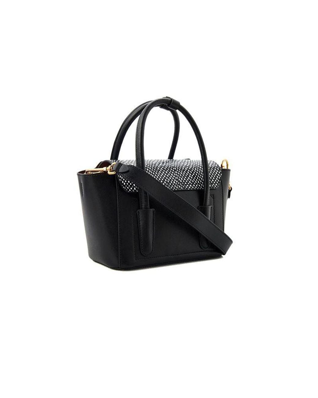 Coccinelle Black Handbag- Calf Split Leather Bags Handbags