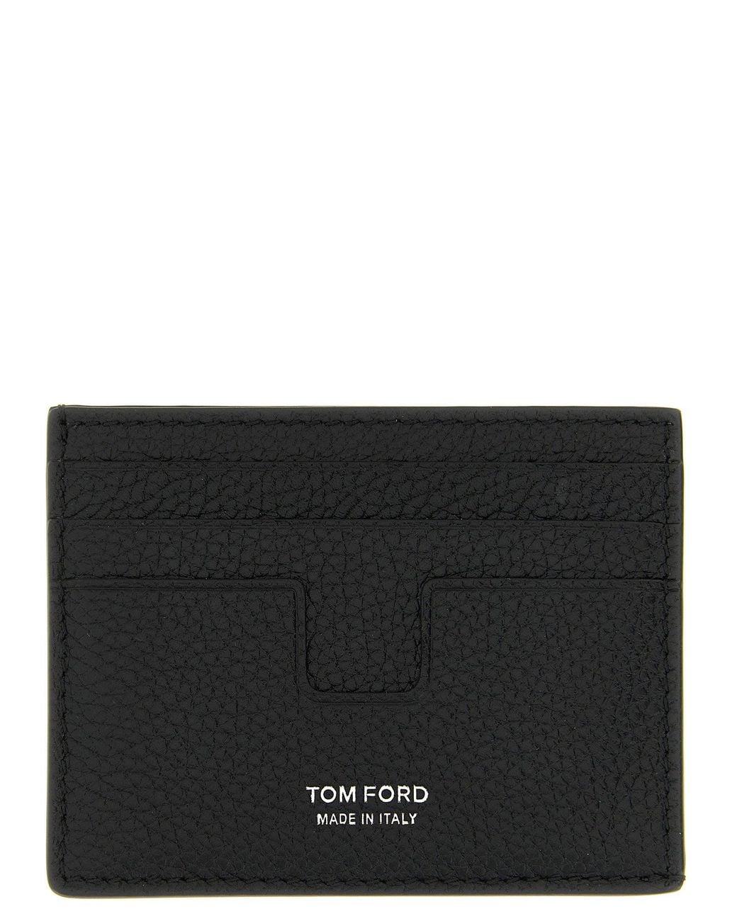 Tom Ford Black T Line Card Case