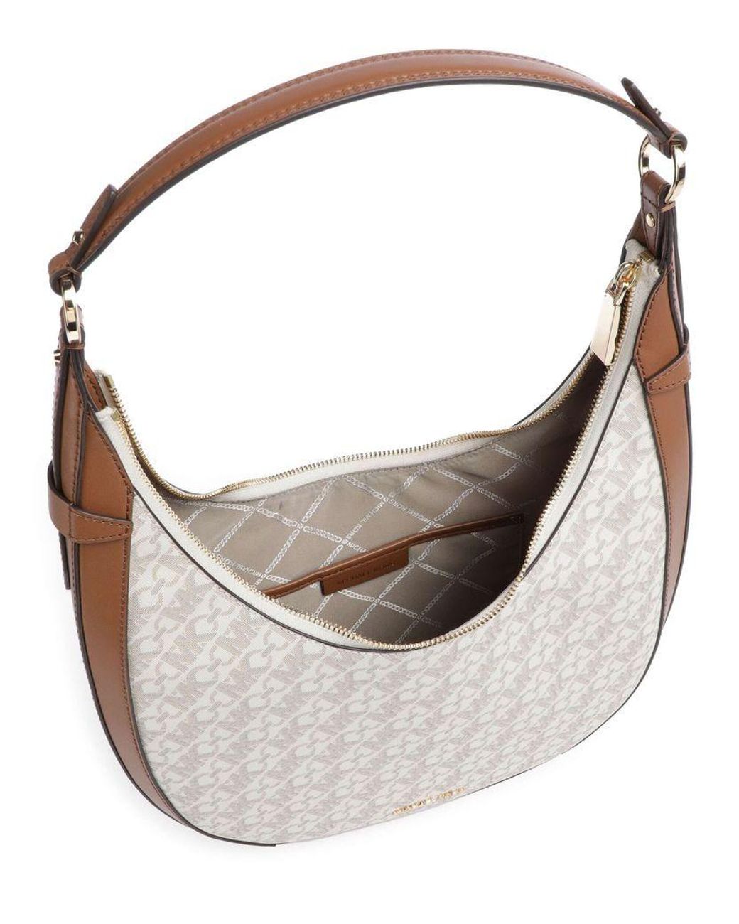 Michael Kors White Hobo Bag 90.Polyvinyl Chloride Handbags