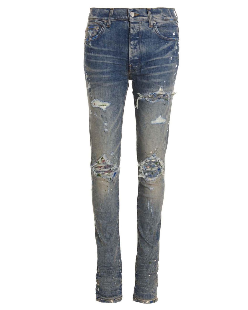 Amiri Paint Splatter Plexiglas1 Jeans in Blue for Men Lyst