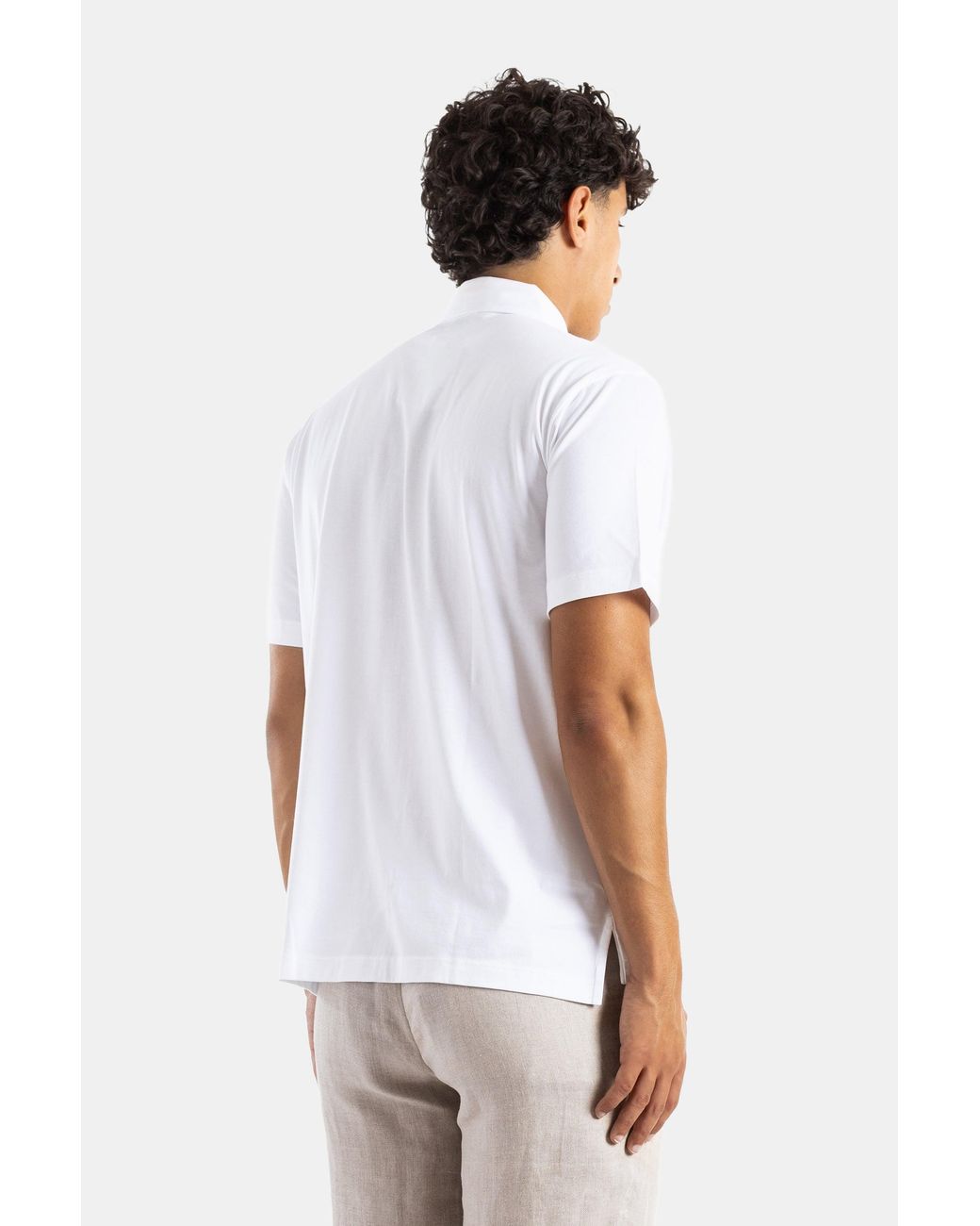 Handvaerk White Handvaerk Pima Cotton Polo for men