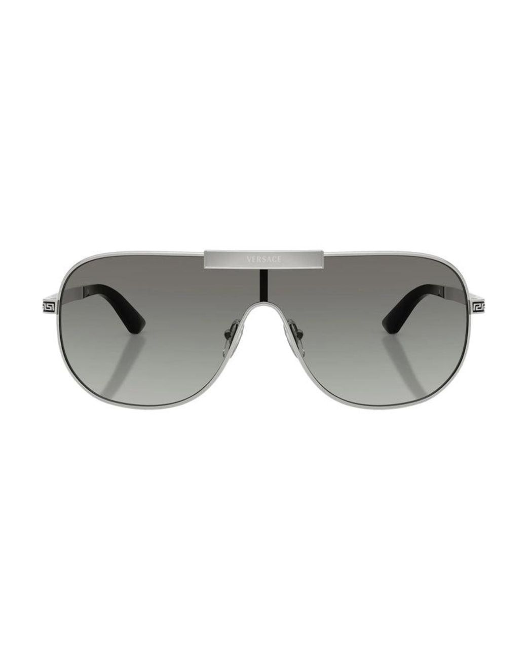 Versace Gray Sunglasses Shield Full Rim, Frame And Gradient Lens Ve2293100011 for men