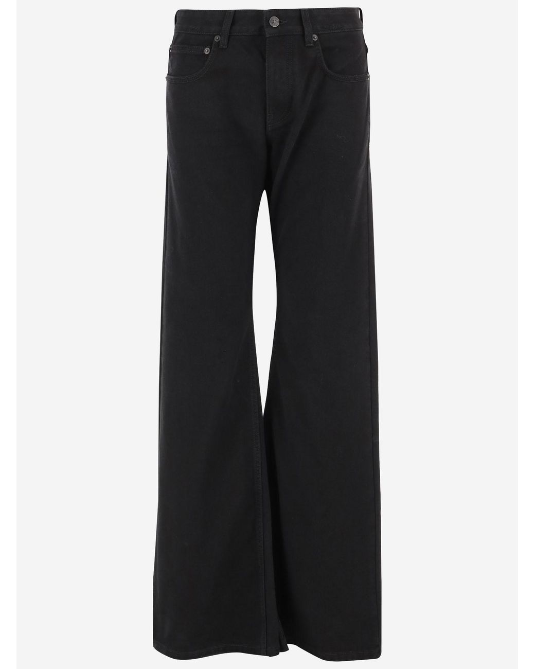 Balenciaga Black Cotton Denim Jeans Trousers