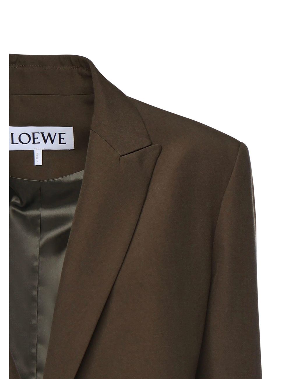 Loewe Brown Draped Wool Jacket