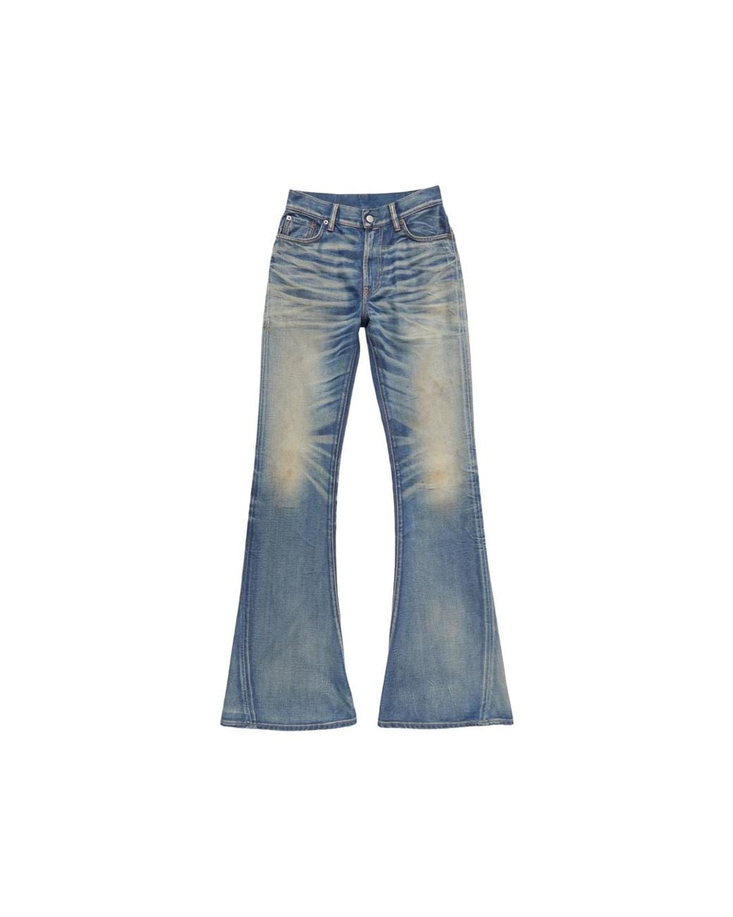 Acne Blue Skinny Bootcut Jeans Cotton