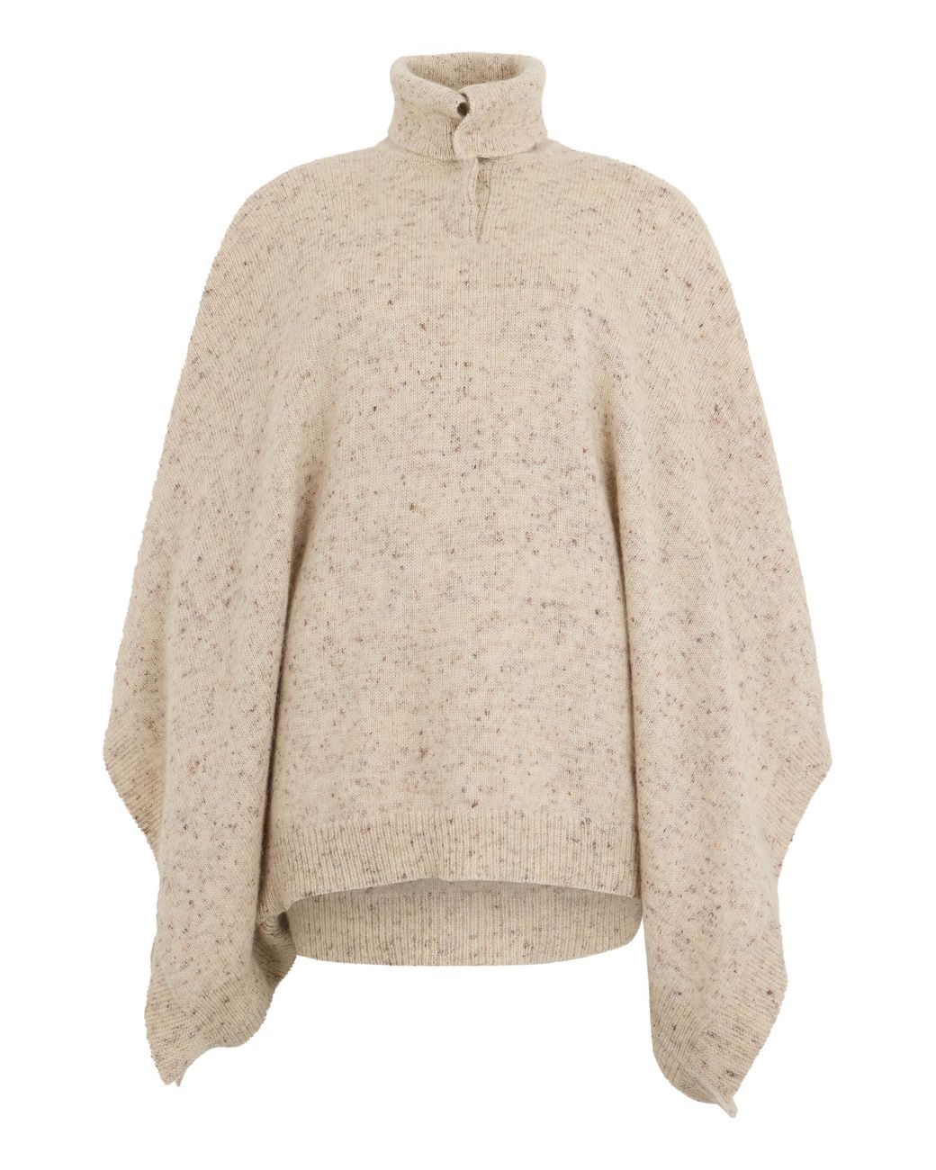 Fabiana Filippi Natural Oversized Sweater With High Collar