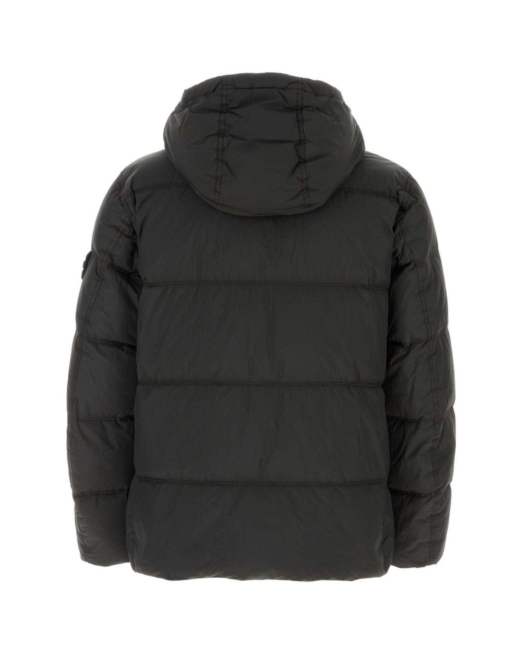 Stone Island Black Graphite Nylon Down Jacket for men