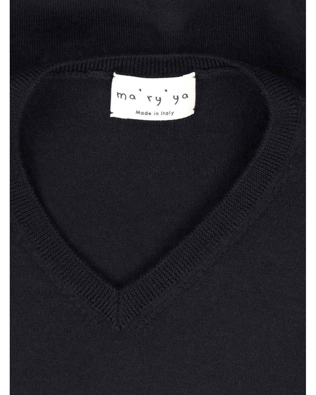 Ma'ry'ya Blue Virgin Wool And Silk Blend Sweater