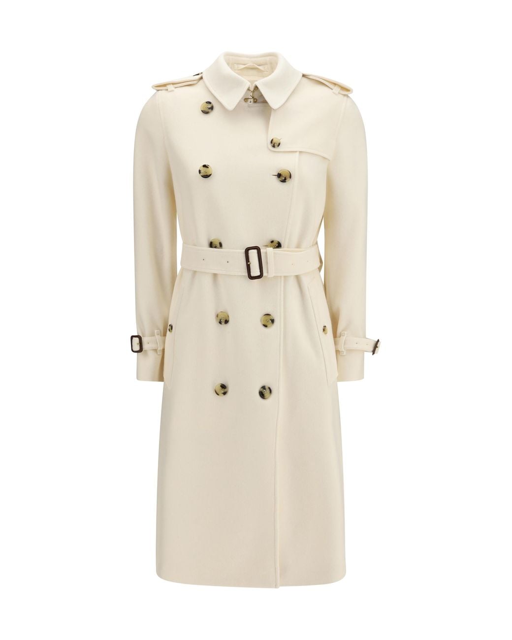 Burberry Natural Long Kensington Cashmere Trench Coat Kashmir/Capra Hircus