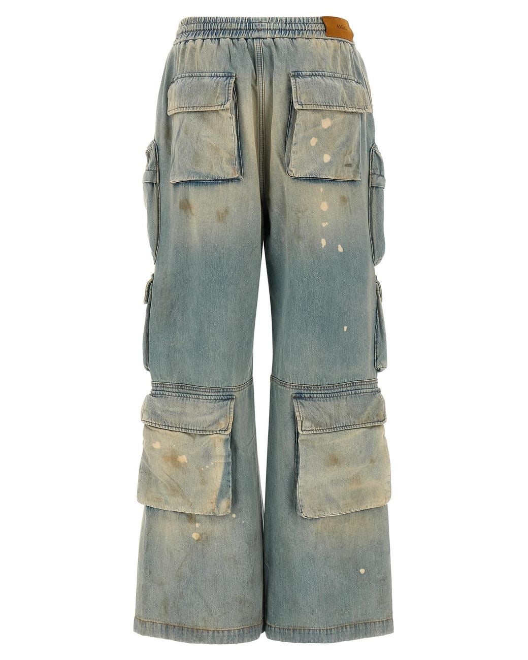 Amiri Blue Cargo Jeans Cotton
