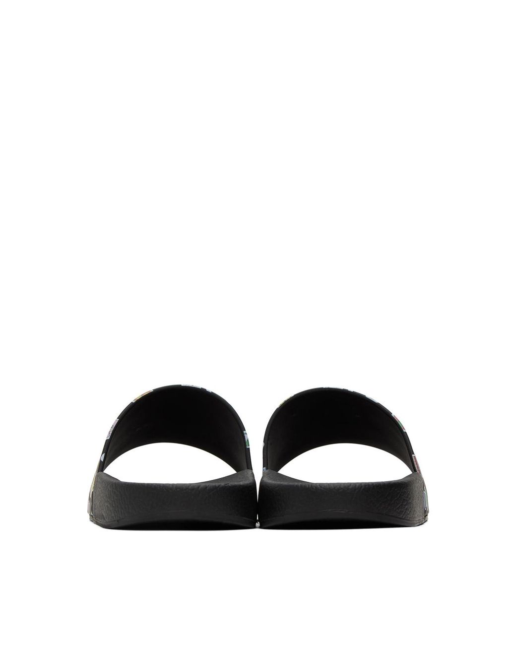 J.W. Anderson Black Sticker Logo Slides Sandals