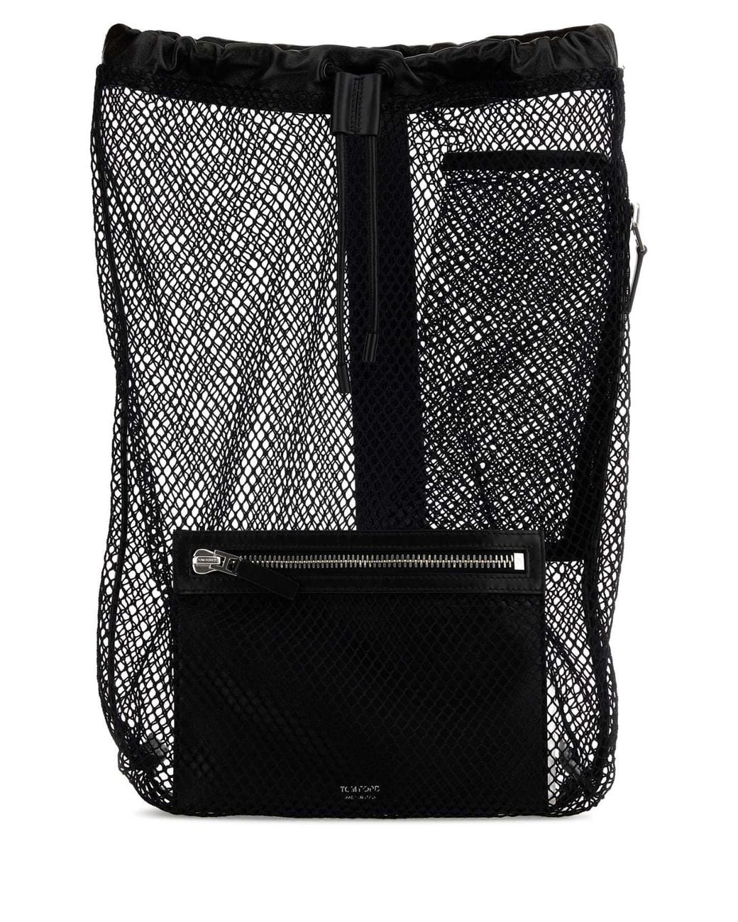 Tom Ford Black Mesh Backpack for men