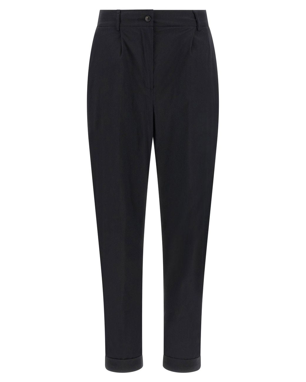 Kiton Blue Stretch Cotton Poplin Trousers
