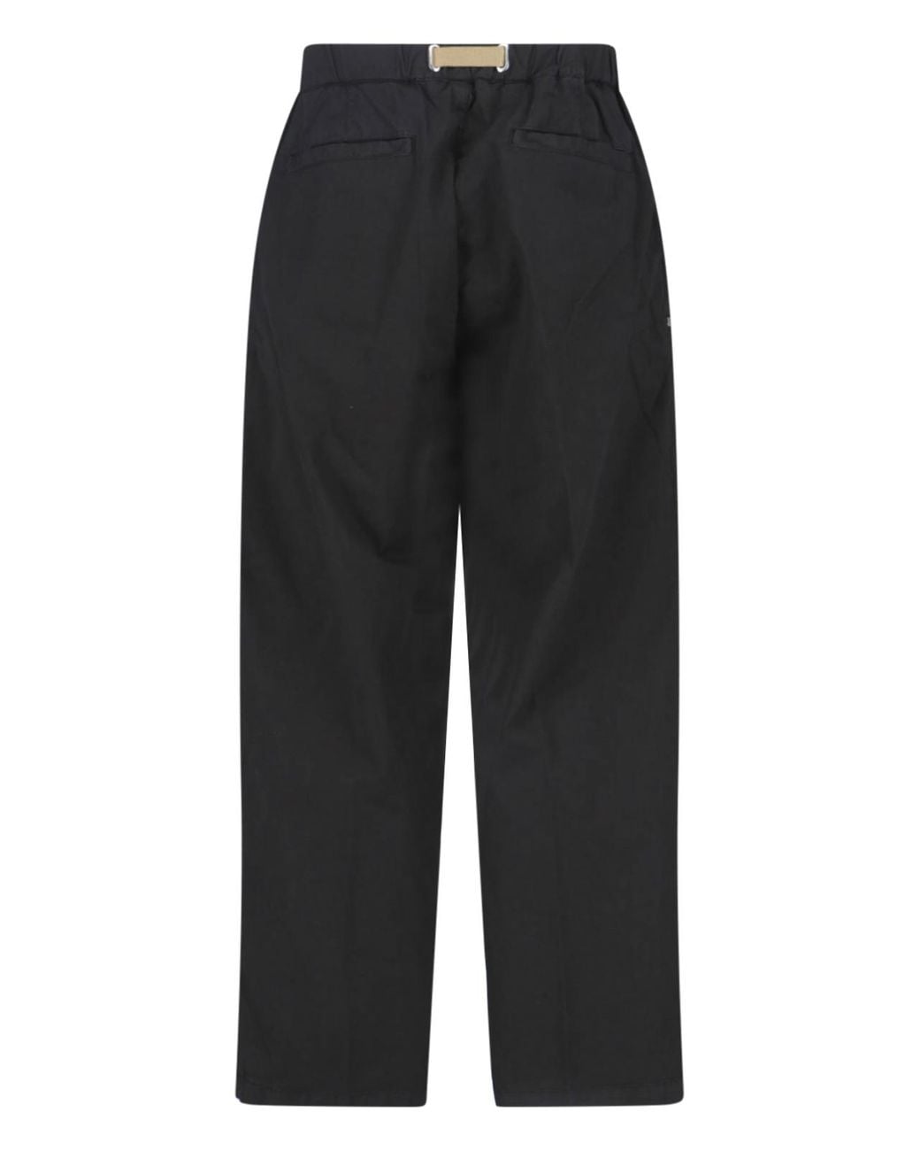 White Sand Black Trousers Lyocell for men