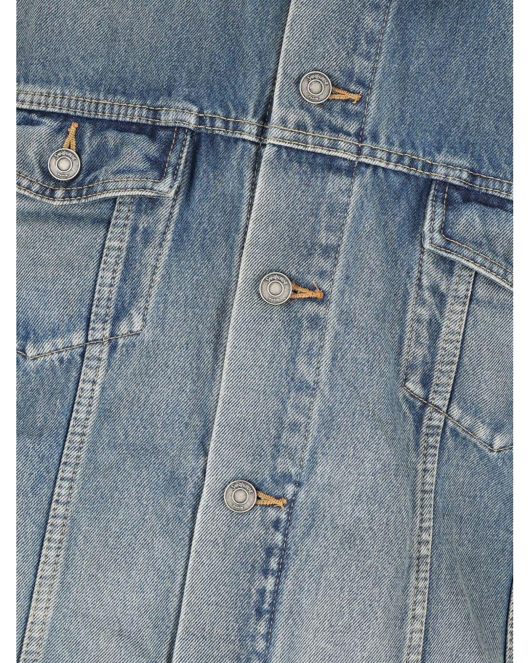 Saint Laurent Blue Denim Trucker Jacket for men
