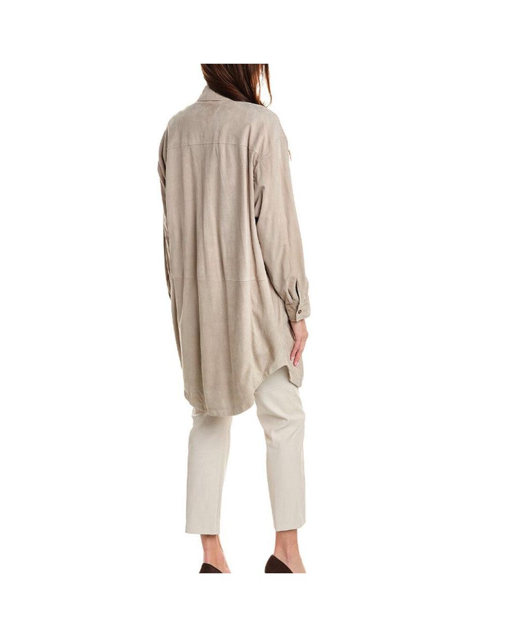 Brunello Cucinelli Natural Beige Leather Jacket