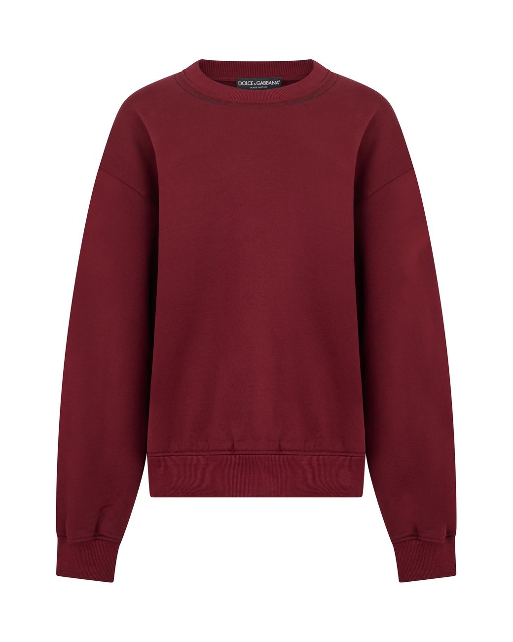 Dolce & Gabbana Red Crew Neck Sweatshirt Cotton Sweatshirts for men