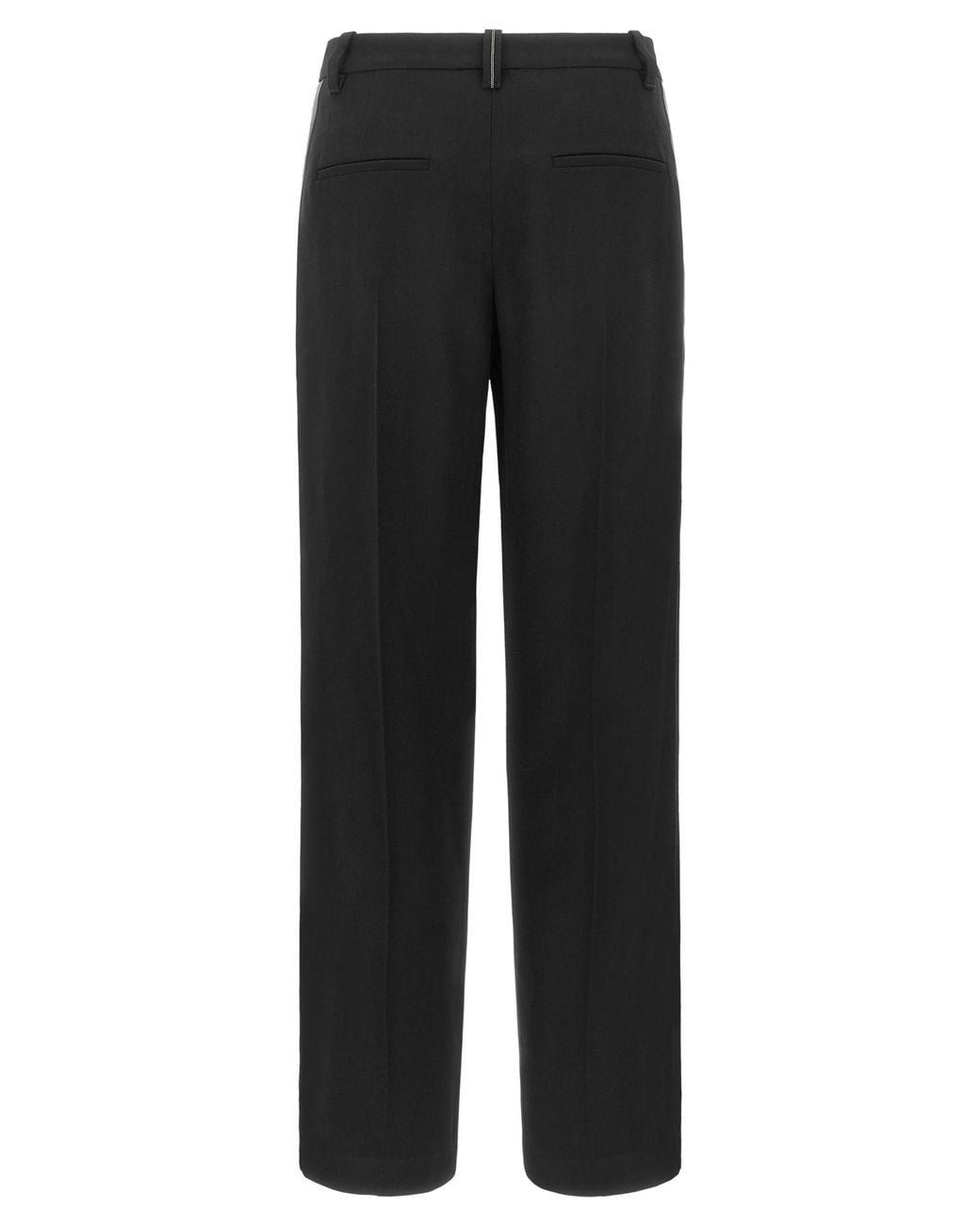 Brunello Cucinelli Black Brunello Cucinelli Pleated Virgin Wool Trousers