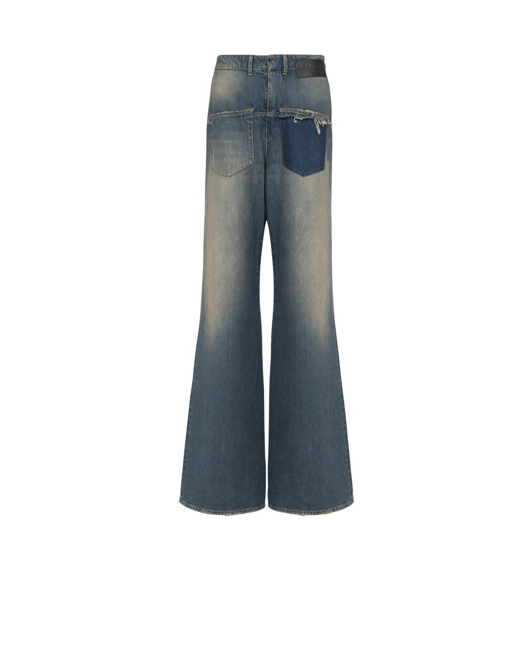 Balmain Blue Light Wide-Leg Denim Trousers for men