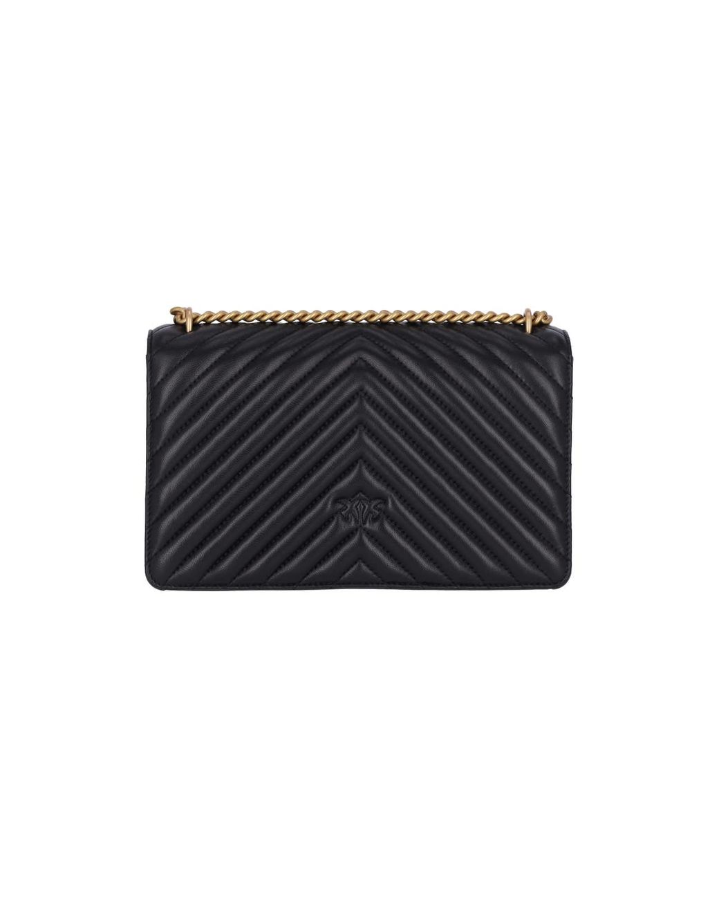 Pinko Black Classic Love One Crossbody Bag